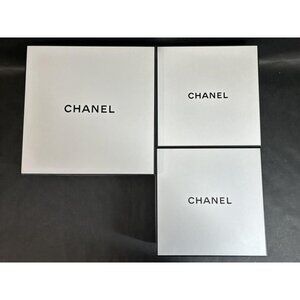 Chanel White & Black Gift Boxes & Tissue 1 large 2 medium Empty Luxury Storage